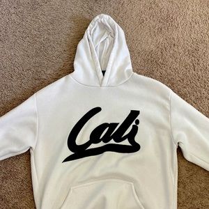 A white original deluxe hoodie